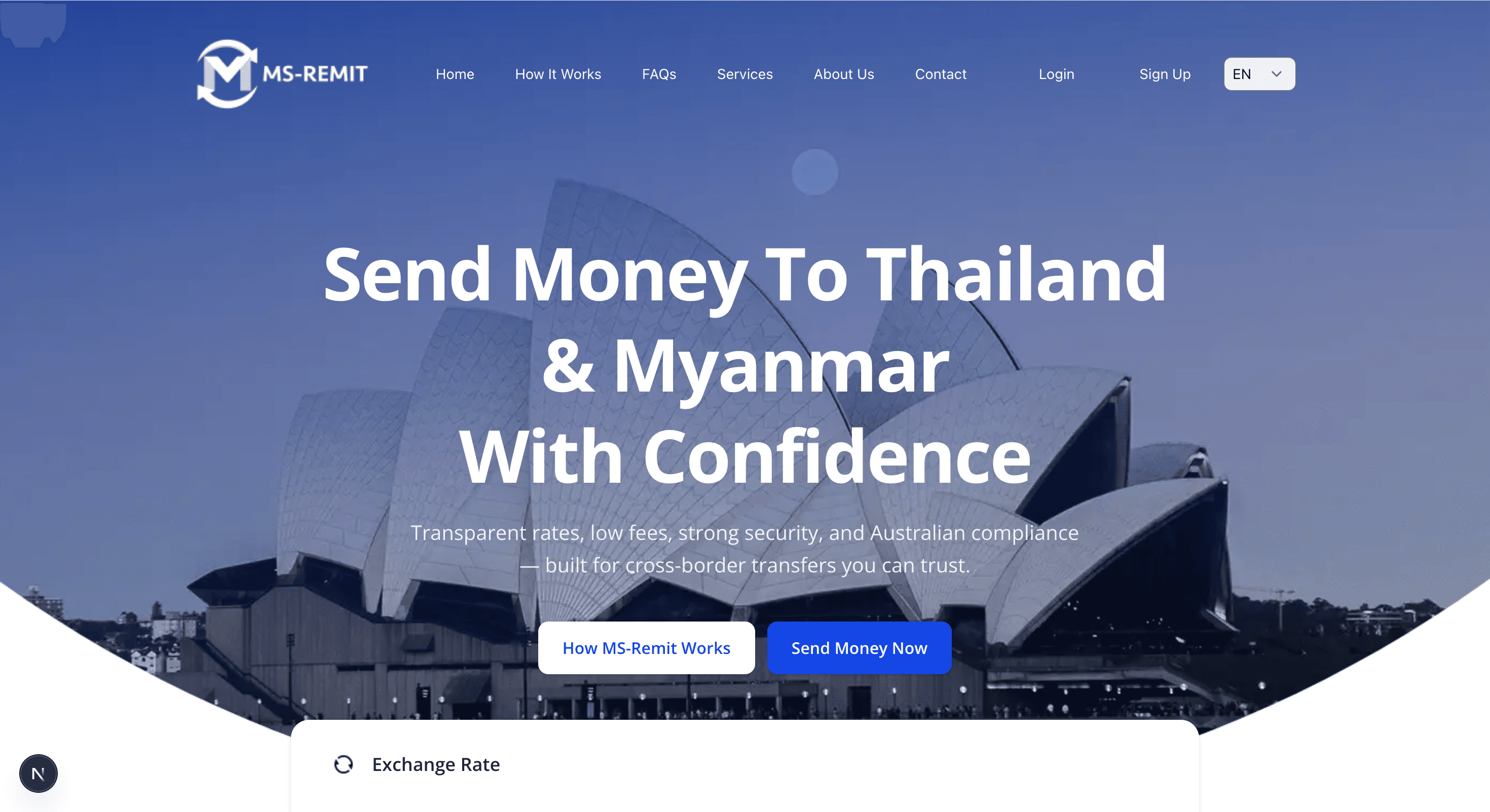 MsRemit – Money Transfer Application screenshot 1